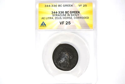 Ancient Greece: Syracuse in Sicily 344-336 BC (25mm)- ANACS VF-25 Corroded - Image 1 of 4