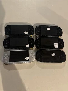 Lot Of 6 PSP PlayStation Portable Broken For Parts/Repair - Silver 1001 3001 - Picture 1 of 6