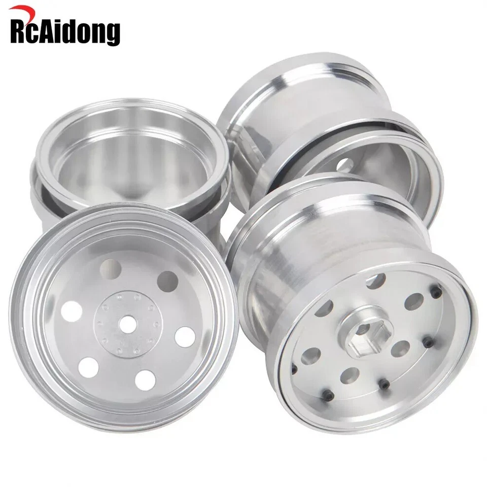 Aluminium Beadlock-Räder Felgen Für Tamiya GF-02 Mighty Bull WR-01 Upgrade Teile - Bild 1 von 4