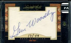Gene Woodling Panini Coa Signed 2011 Panini Limited Cuts Autograph - Picture 1 of 1