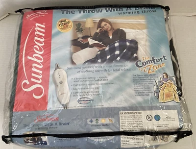 Sunbeam The Throw with a Brain Warming Throw 50" x 60" *New* 2002 Vintage - Image 1 of 4