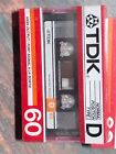 New TDK D 60 Audio cassette Pack of 2 Type I