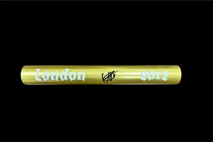 Usain Bolt Signed Gold Baton COA Exact Proof Photo 64 - Picture 1 of 10