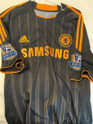 CHELSEA FC 2010 2011 Away Football Shirt Soccer Jersey Adidas Size L Men Black Cover