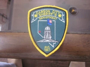 CARSON CITY SHERIFF'S DEPARTMENT NEVADA NV NEV POLICE PATCH EST. 1861 - Picture 1 of 2