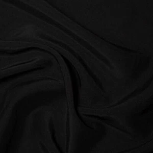Dull Duchess Bridal Satin Fabric Material - BLACK - Picture 1 of 1
