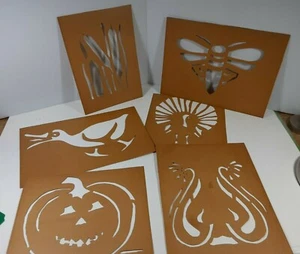 Set of 6 Vintage Handmade Stencils, 8.5x11, in Historic United War Work Compaign - Picture 1 of 6