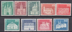 Suiza - Correo 1968 Yvert 815/23 ** Mnh Arquitectura - Imagen 1 de 1