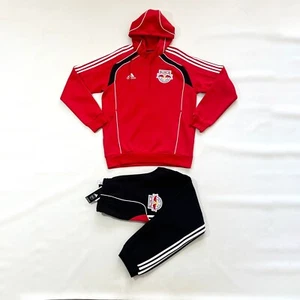 $170 NWT Men's ADIDAS New York Red Bull MLS Tracksuit Set Hoodie Joggers MEDIUM - Picture 1 of 18
