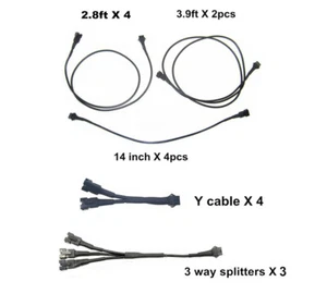 Accesorios Luz LED Moto 4 Productos Cable Extensión Y Cable Arnés 3 Vías - Imagen 1 de 12