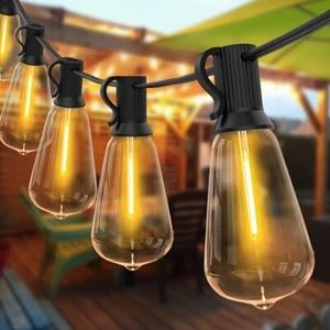 50FT - 100FT LED Outdoor String Lights Dimmable Waterproof ST38 LED Patio Lights - Picture 1 of 10