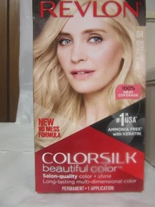 Revlon Colorsilk Beautiful Color Permanent Dye #04 Ultra Light Natural Blonde - Picture 1 of 7