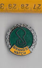 Vintage enamel BRANDS HATCH CIRCUIT Motorcycle pin badge logo England