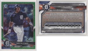 2018 Bowman Chrome Prospects Green Shimmer Refractor /99 Christin Stewart