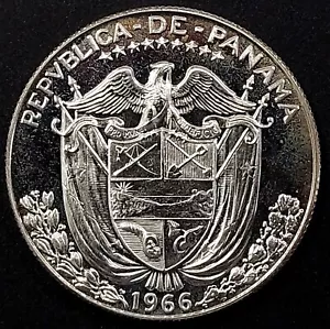 1966 Panama Proof 1/2 Balboa silver coin! - Picture 1 of 4