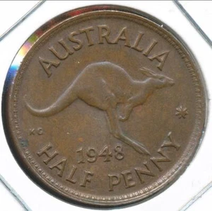 Australia 1948(m) Halfpenny 1/2d George VI - almost Uncirculated - Picture 1 of 3