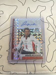 2021-22 Panini Mosaic FIFA WC David Beckham Autographs CLEAN