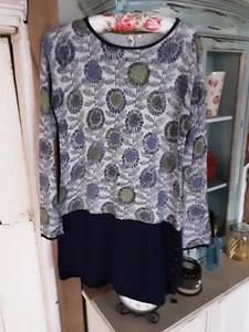 Ladies White stuff Long Floral Jumper Size 12,cashmere,lane,viscose,Nylon,cotton - Picture 1 of 4