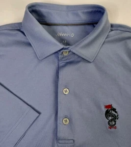 Johnnie-O MONTEREY PENINSULA COUNTRY CLUB Plum Crazy Blue Golf Polo Size Medium - Picture 1 of 10