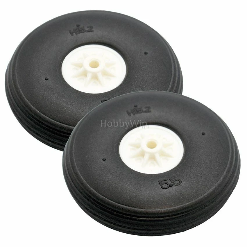 55x15mm PU Tire 2P for RC Model Airplane Landing Warbird Glider Sporter Trainer - Image 1 of 4