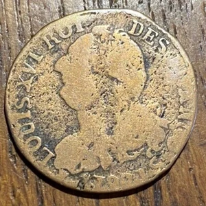 MONNAIE ROYALE 6 DENIERS L AN 4 . PROBABLEMENT 1792 ATELIER I . LOUIS XVI (1115) - Picture 1 of 2