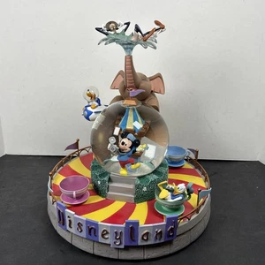 "Fab 5 at Disneyland" Disney Music Box Snow Globe Tea Cups Jungle Cruise Orbitor - Picture 1 of 17