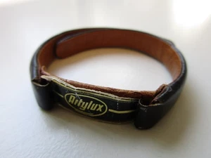 Artyflex Vintage 50er Jahre Armreif 9 mm schwarz Leder Uhrenarmband Strap - Bild 1 von 2