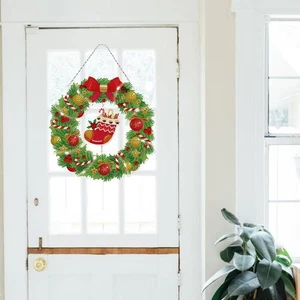5D Diamond Painting Wreath Kit Christmas for Adult Beginners Wall Decor DIY - Picture 1 of 7