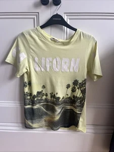 H&M short sleeved t-shirt yellow scenes of california age 8 - 10 100% Cotton - Picture 1 of 13