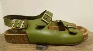 MANSUR GAVRIEL Lovely Green Leather Cloud Sandals Ladies Size 39 Good Pre-Loved - Picture 1 of 12