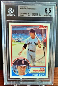 CARL YASTRZEMSKI 1983 TOPPS #550 (BGS GRADED 8.5) BOSTON RED SOX MVP, HOF - Picture 1 of 2