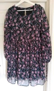 Simply Be- Ladies Plus Size Dress- Floral,Floaty,Lined- Size 24 - Picture 1 of 4