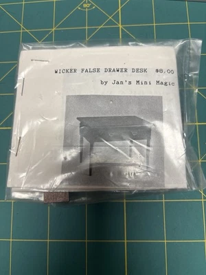 Jan’s Mini Magic Wicker False Drawer Desk Kit – Unassembled 1:12 Scale - Image 1 of 2