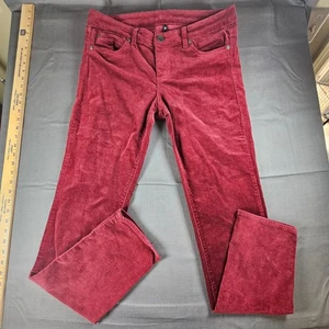 KUT from the Kloth Corduroy Pants Women's Size 12 Burgundy Casual - Picture 1 of 8