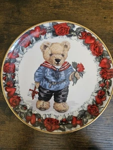 LETTERE D'AMORE DA ORSACCHIOTTO piatto orso Franklin rose come nuovo cuori regalo affascinante! - Foto 1 di 8
