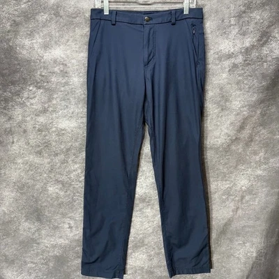 Lululemon Commission Pants Classic Fit Mens Size 30 Navy Blue Warpstreme M5414 - Image 1 of 4