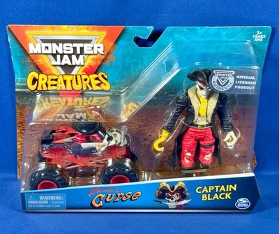 FIGURA PIRATA MALDICIÓN Y CAPITÁN NEGRA Monster Jam 1:64 CREATURES 2-Pk RARO 2020 Foto 1 de 4
