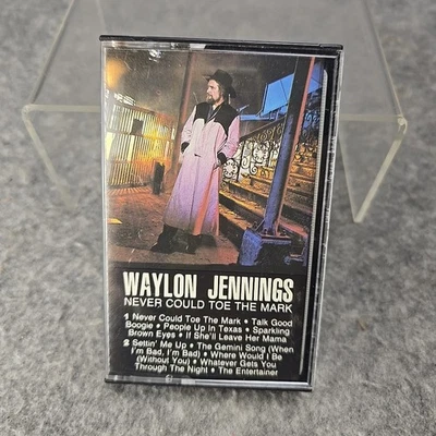 WAYLON JENNINGS -- Never Could Toe The Mark CASSETTE TAPE - Image 1 of 4
