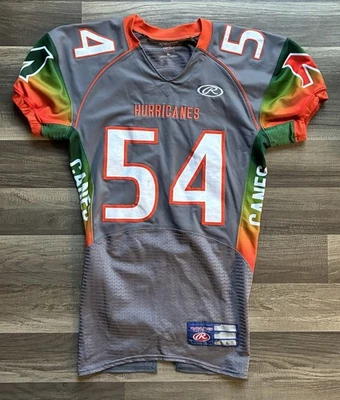 Camiseta de fútbol vintage Rawlings Miami Hurricanes juvenil grande cosida  Foto 1 de 4