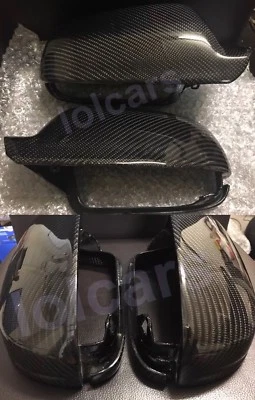 For 2010-2012 Audi A3 S3 RS3 Carbon Fiber wing mirror covers Replacement OEM fit - image 1 of 3