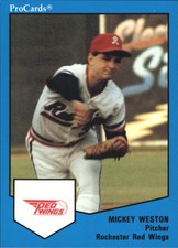 1989 Rochester Red Wings ProCards #1638 Mickey Weston