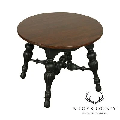 Antigua mesa de centro victoriana redonda de roble de 36 pulgadas Foto 1 de 4