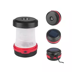Linterna portátil de camping LED con energía solar - naranja y verde - por Sirius Survival - Imagen 1 de 12