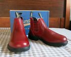 NOWE Blundstone #2192 skórzane buty chelsea czerwone z bordowym tartanem AU/UK 3