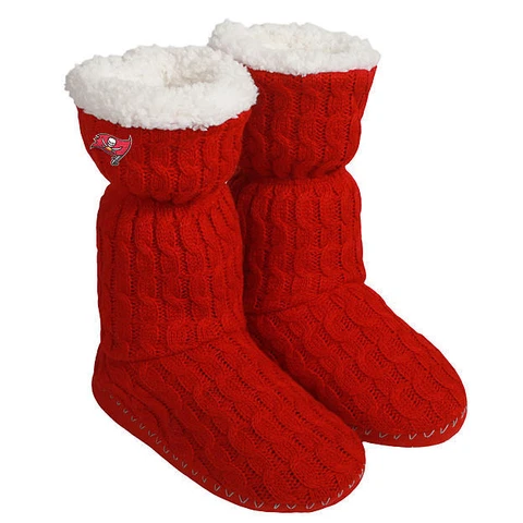 Tampa Bay Buccaneers NFL Women's Red Bootie Slippers Size XL (11/12) - NWT Cover