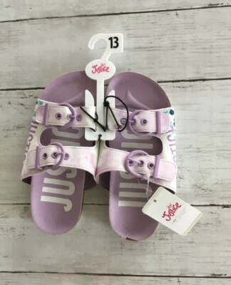 Sandalias Justice Niñas Púrpura Lila Multi Plantilla Sandalia Talla 13 Nuevas con Etiquetas Foto 1 de 4