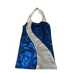 MotionWear dance top halter sparkle blue silver shine NEW Youth SZ MD - Picture 1 of 6