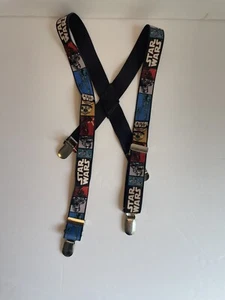 Kids Star Wars Suspenders Elastic Adjustable Clip-on - Picture 1 of 3