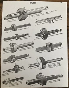 Book Clipping Photo Vintage Tools Mortise Gauges Wall Art - Picture 1 of 1