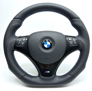 BMW E90 E92 STEERING WHEEL FLAT BOTTOM GRIPS M SPORT E90 E93 E81 E82 E84 E87 - Picture 1 of 7